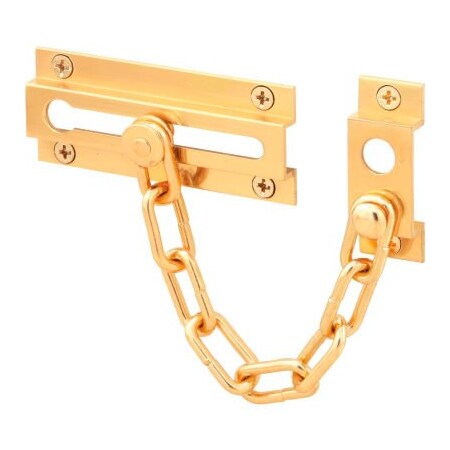 Prime-Line Prime-Line Chain Door Guard, Polished Brass U 9907